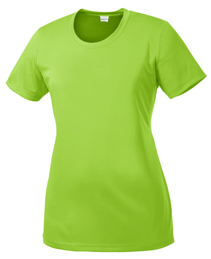 Sport-Tek Women's PosiCharge Competitor Tee. LST350 Lime Shock