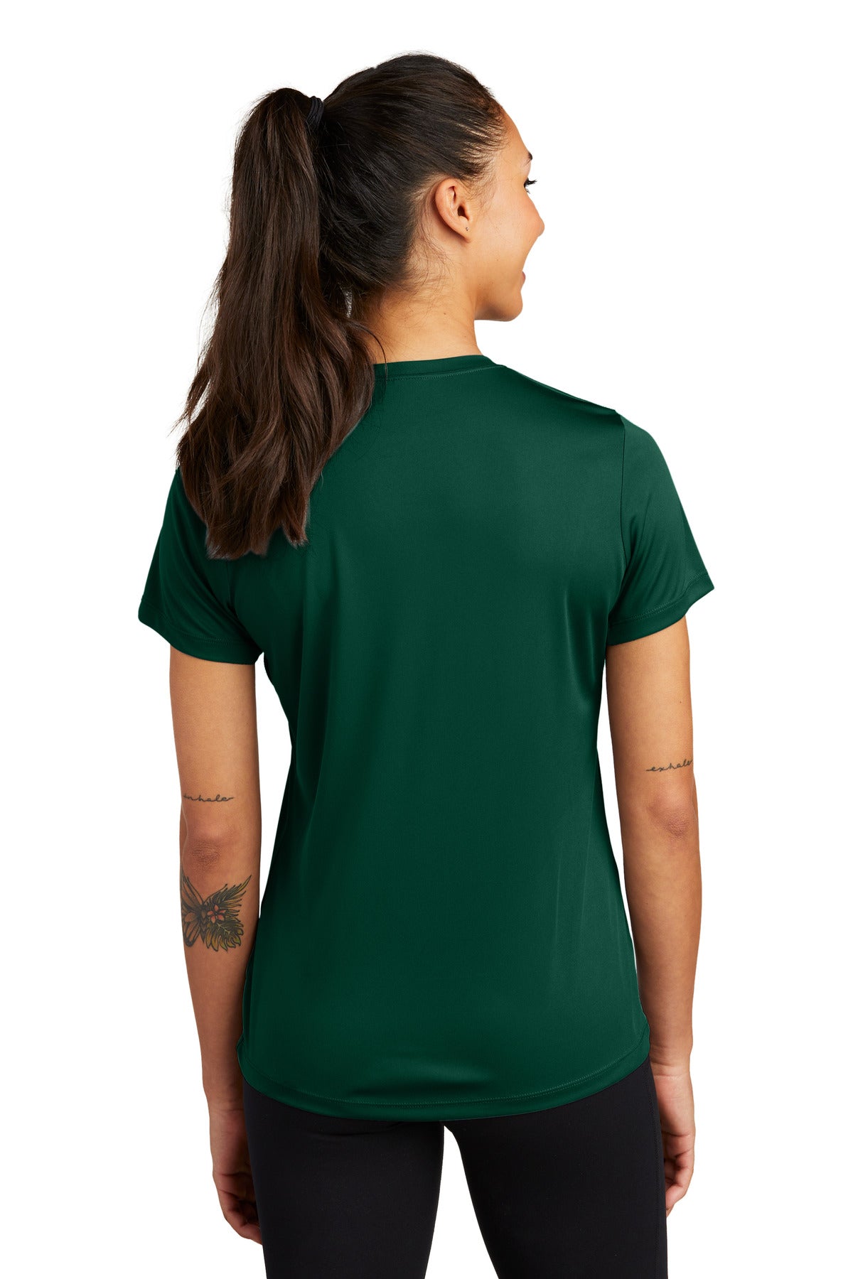 Custom Embroidered Sport-Tek Women's PosiCharge Competitor Tee. LST350,Forest Green