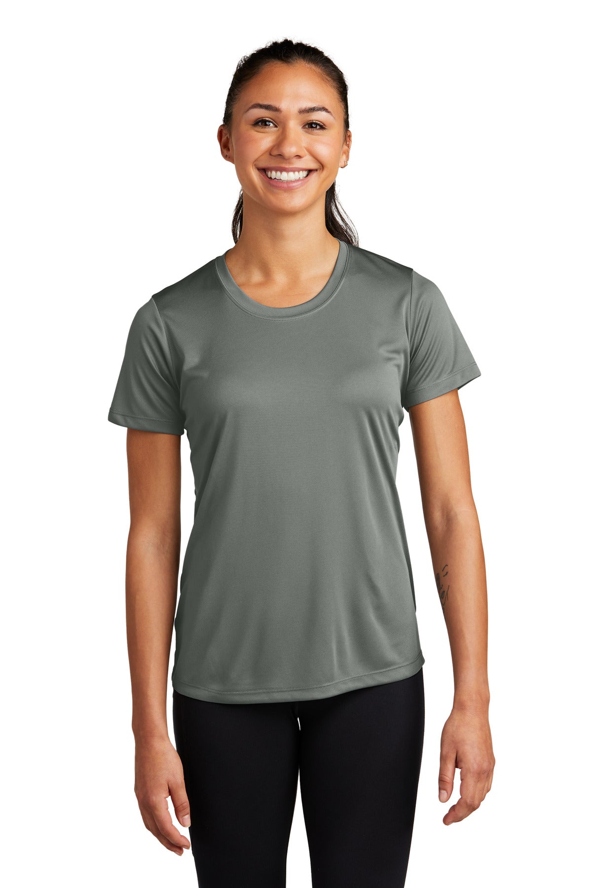 Sport-Tek Women's PosiCharge Competitor Tee. LST350 Grey Concrete