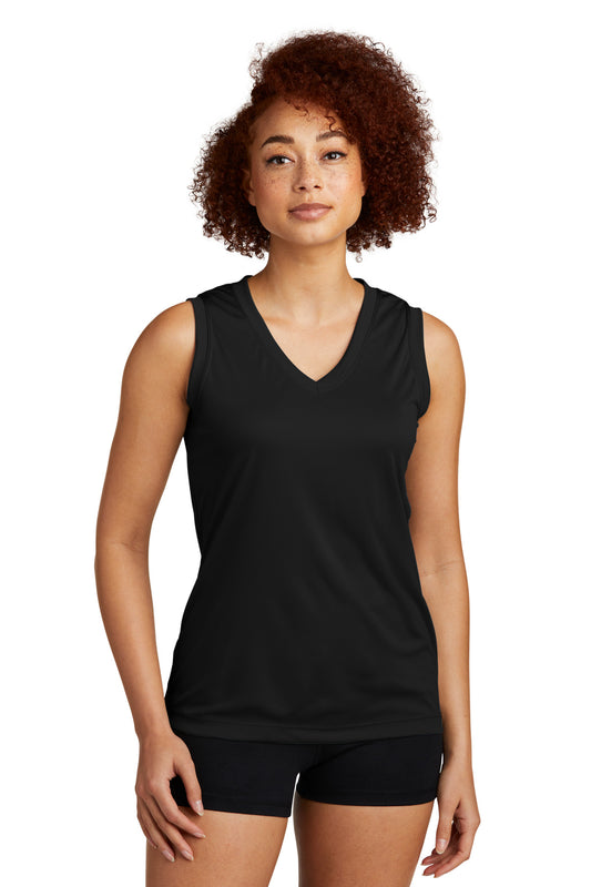 Sport-Tek Women's Sleeveless PosiCharge Competitor V-Neck Tee. LST352