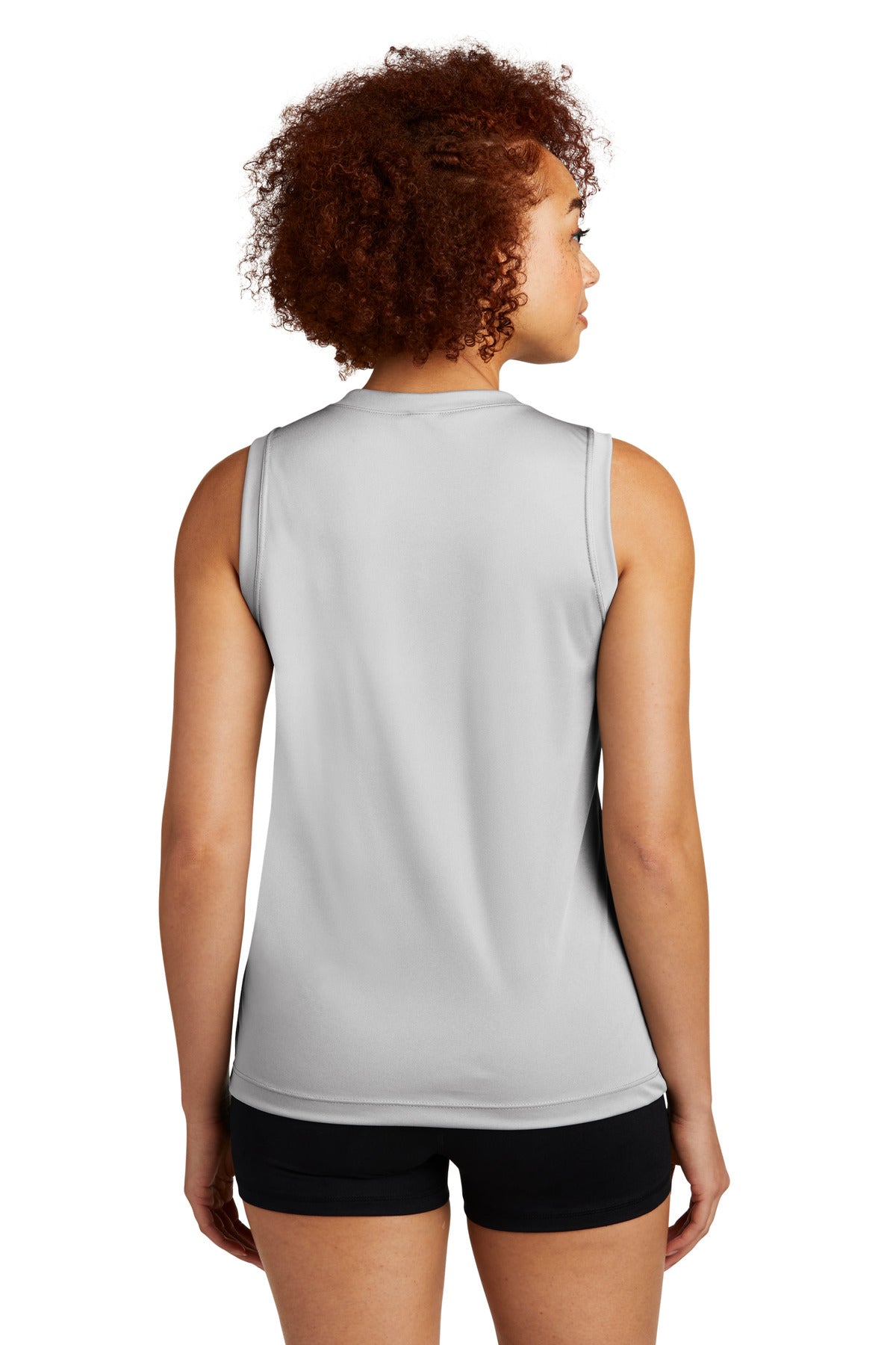 Custom Embroidered Sport-Tek Women's Sleeveless PosiCharge Competitor V-Neck Tee. LST352,Silver