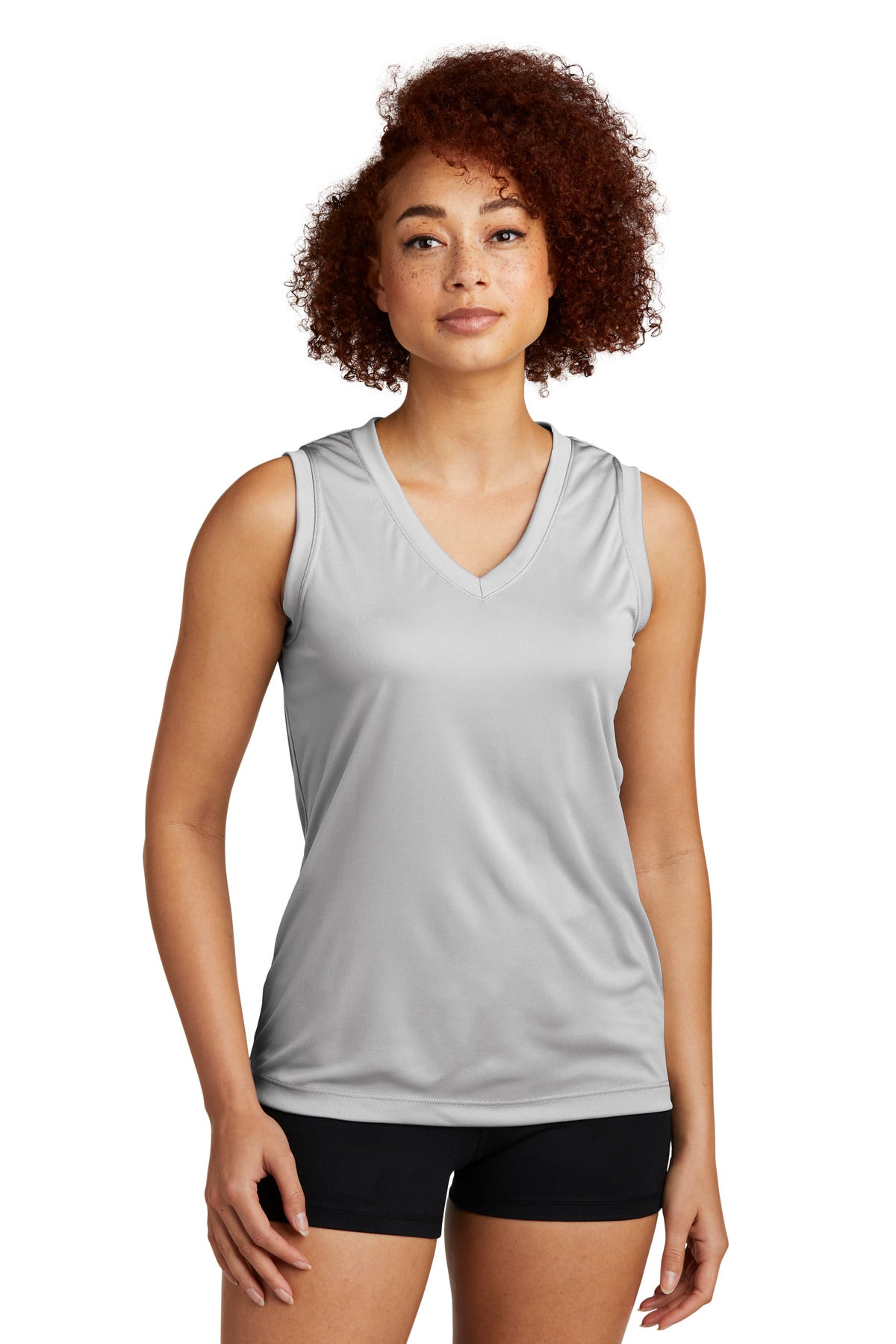 Sport-Tek Women's Sleeveless PosiCharge Competitor V-Neck Tee. LST352