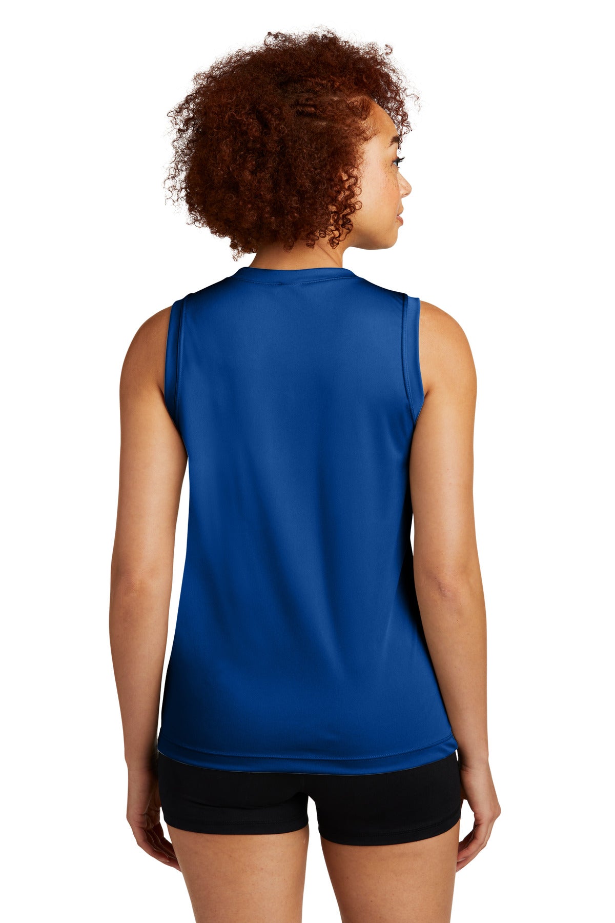 Custom Embroidered Sport-Tek Women's Sleeveless PosiCharge Competitor V-Neck Tee. LST352,True Royal