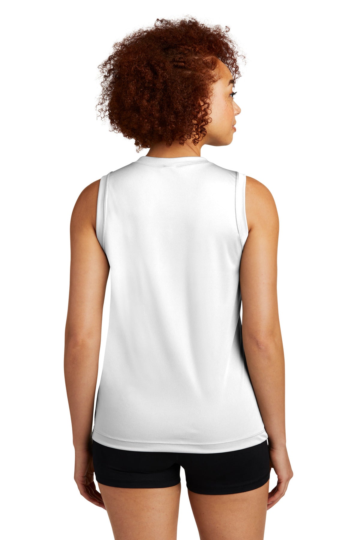 Custom Embroidered Sport-Tek Women's Sleeveless PosiCharge Competitor V-Neck Tee. LST352,White