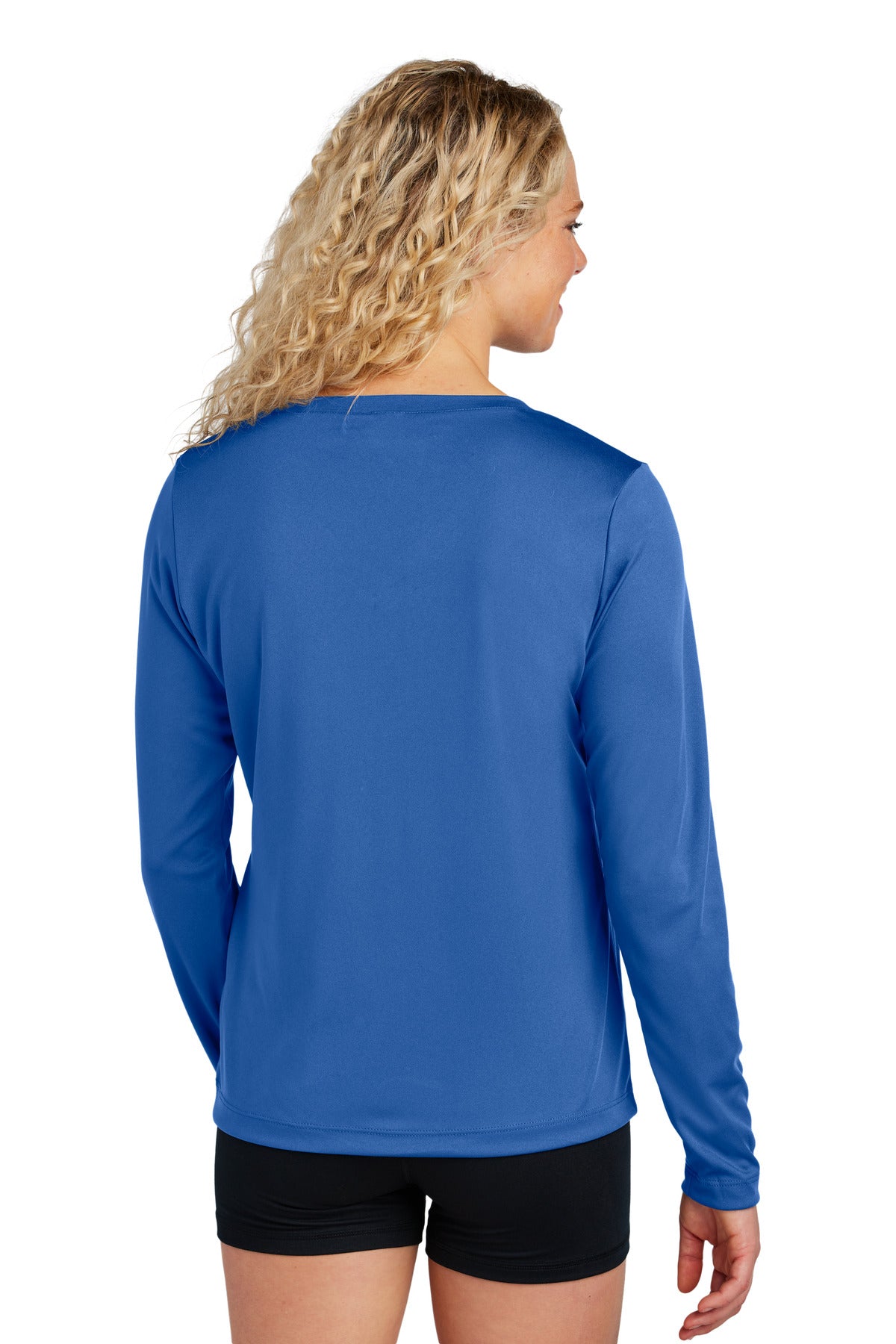 Custom Embroidered Sport-Tek Women's Long Sleeve PosiCharge Competitor V-Neck Tee. LST353LS,True Royal