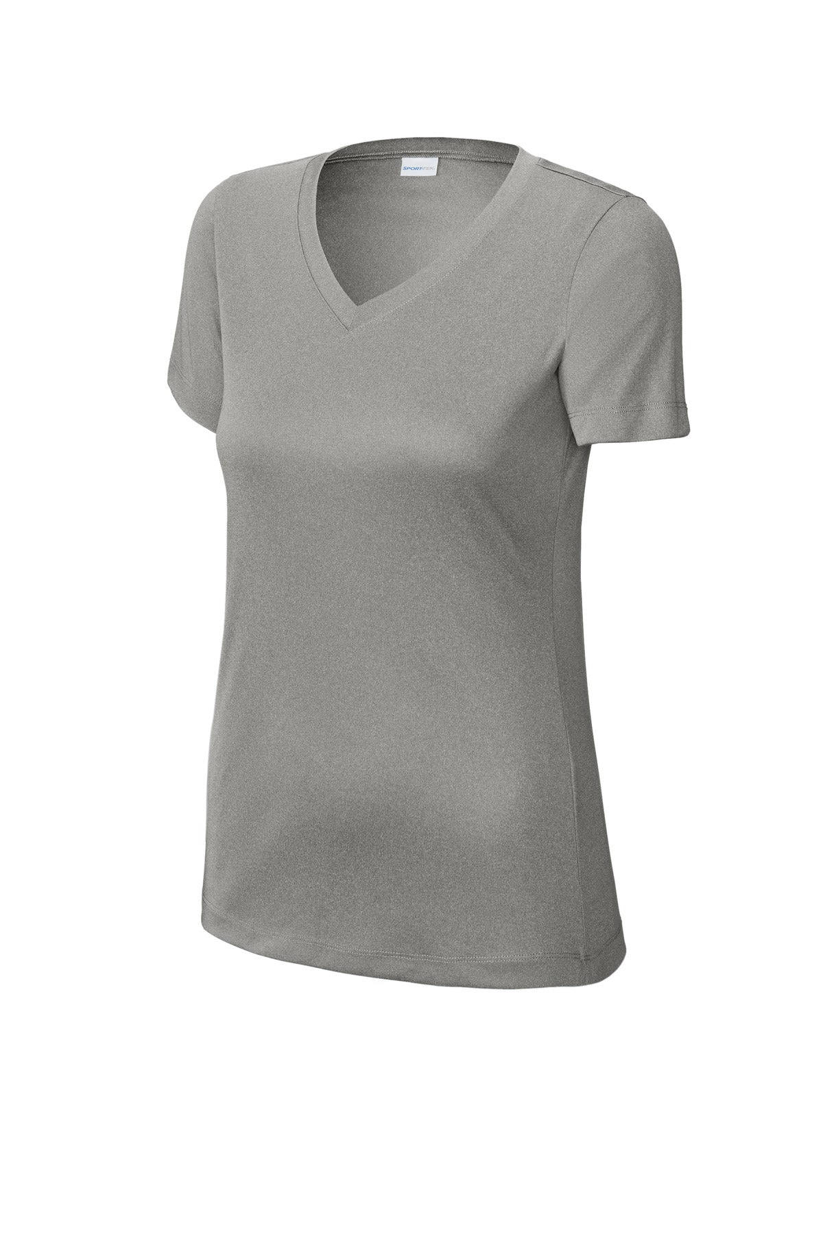 Sport-Tek Women's PosiCharge Competitor V-Neck Tee. LST353 Grey Concrete Heather