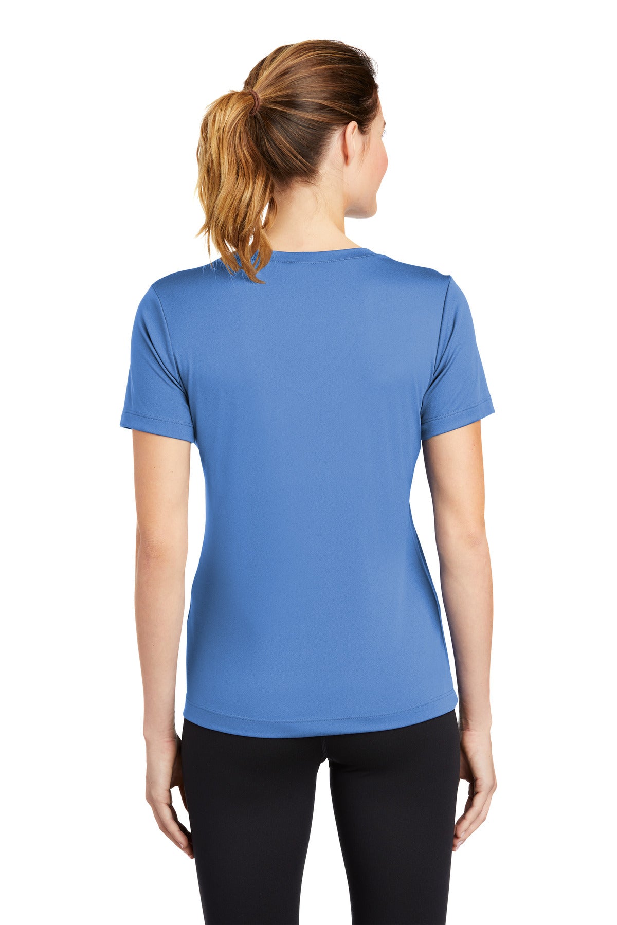 Custom Embroidered Sport-Tek Women's PosiCharge Competitor V-Neck Tee. LST353,Carolina Blue