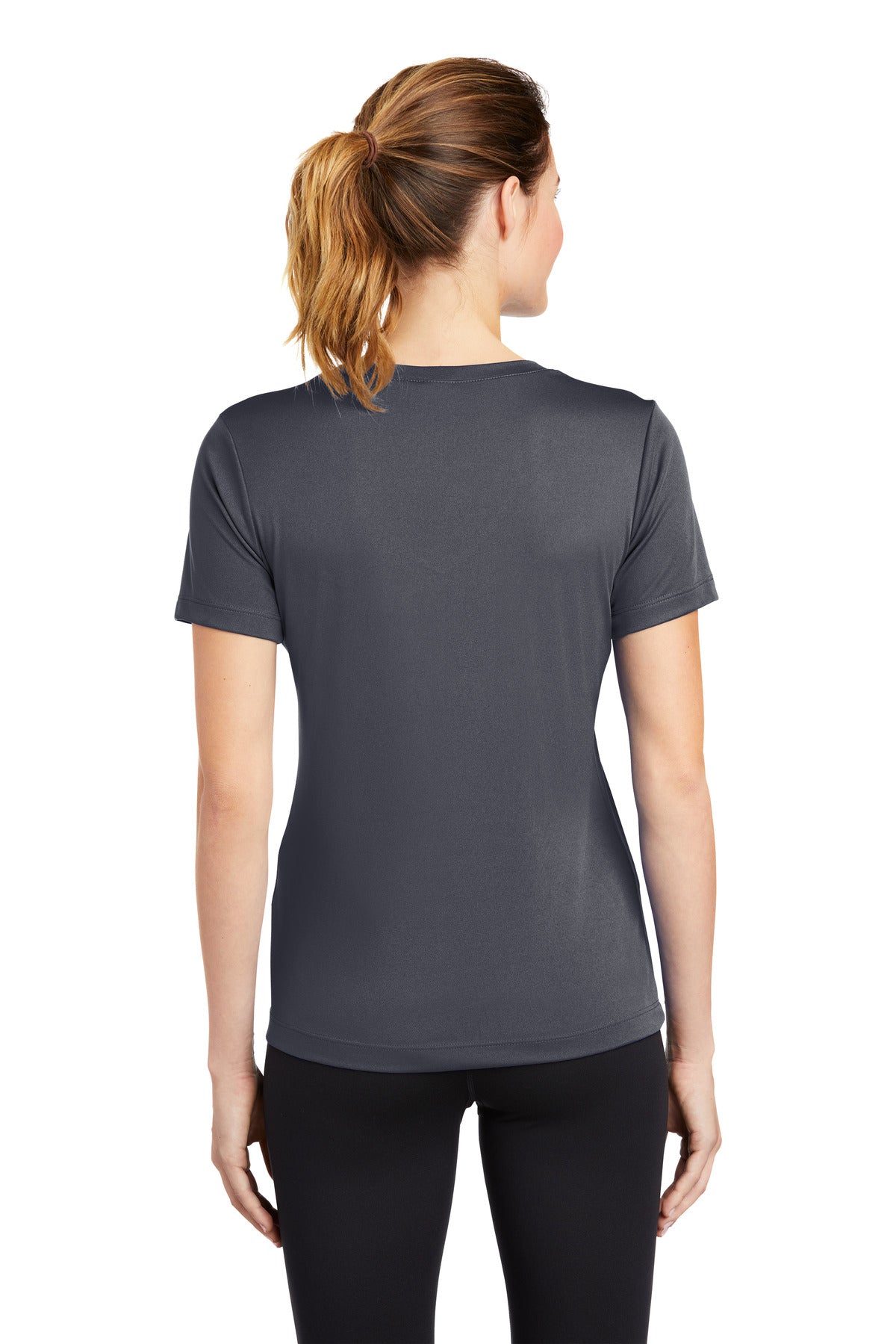 Custom Embroidered Sport-Tek Women's PosiCharge Competitor V-Neck Tee. LST353,Iron Grey