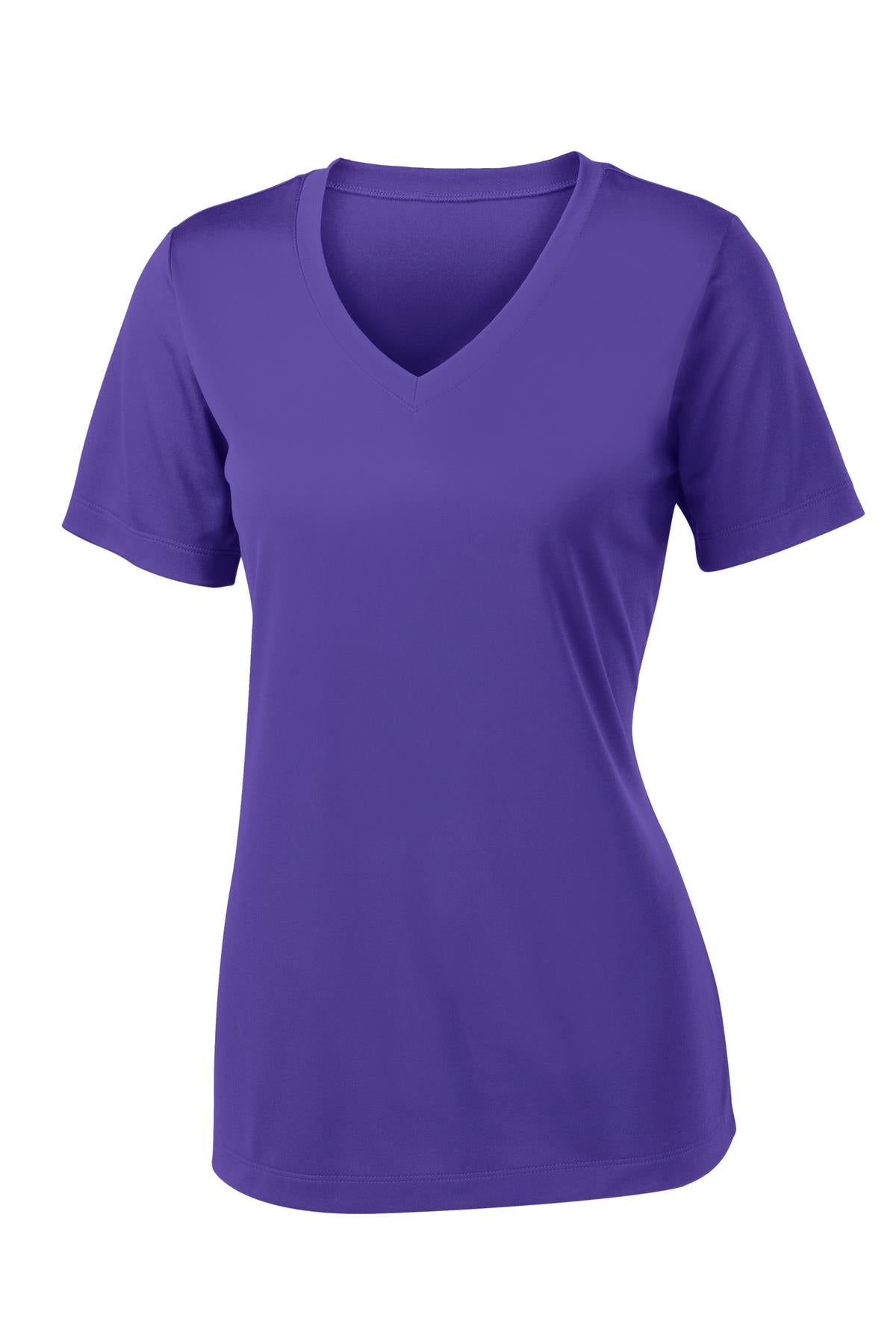 Sport-Tek Women's PosiCharge Competitor V-Neck Tee. LST353 Purple