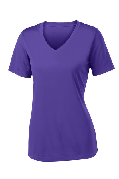 Sport-Tek Women's PosiCharge Competitor V-Neck Tee. LST353 Purple