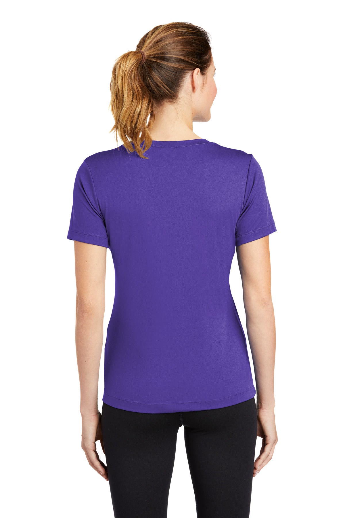 Custom Embroidered Sport-Tek Women's PosiCharge Competitor V-Neck Tee. LST353,Purple