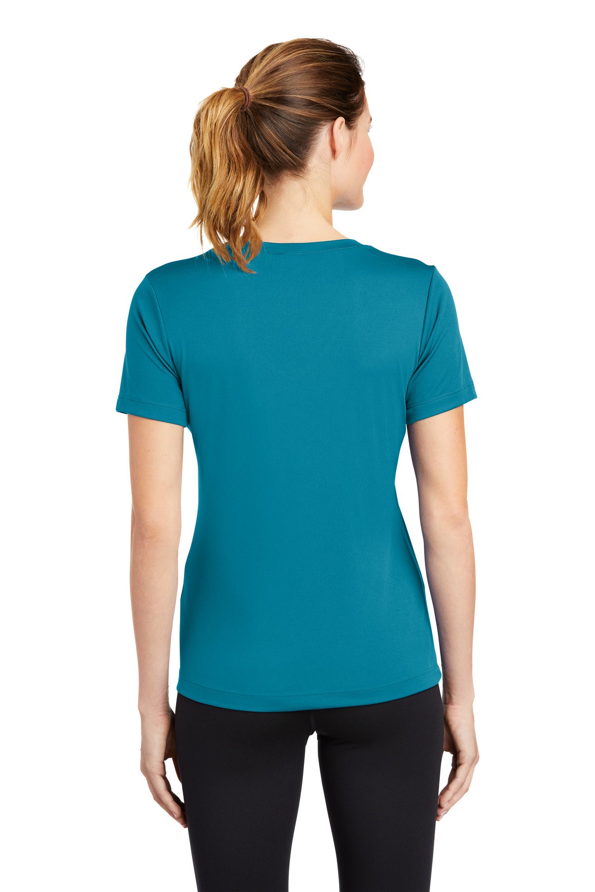 Custom Embroidered Sport-Tek Women's PosiCharge Competitor V-Neck Tee. LST353,Tropic Blue