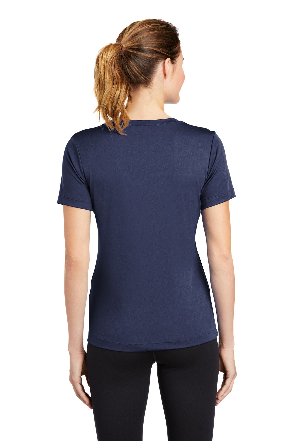 Custom Embroidered Sport-Tek Women's PosiCharge Competitor V-Neck Tee. LST353,True Navy