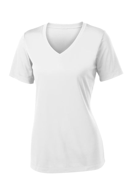 Sport-Tek Women's PosiCharge Competitor V-Neck Tee. LST353 White