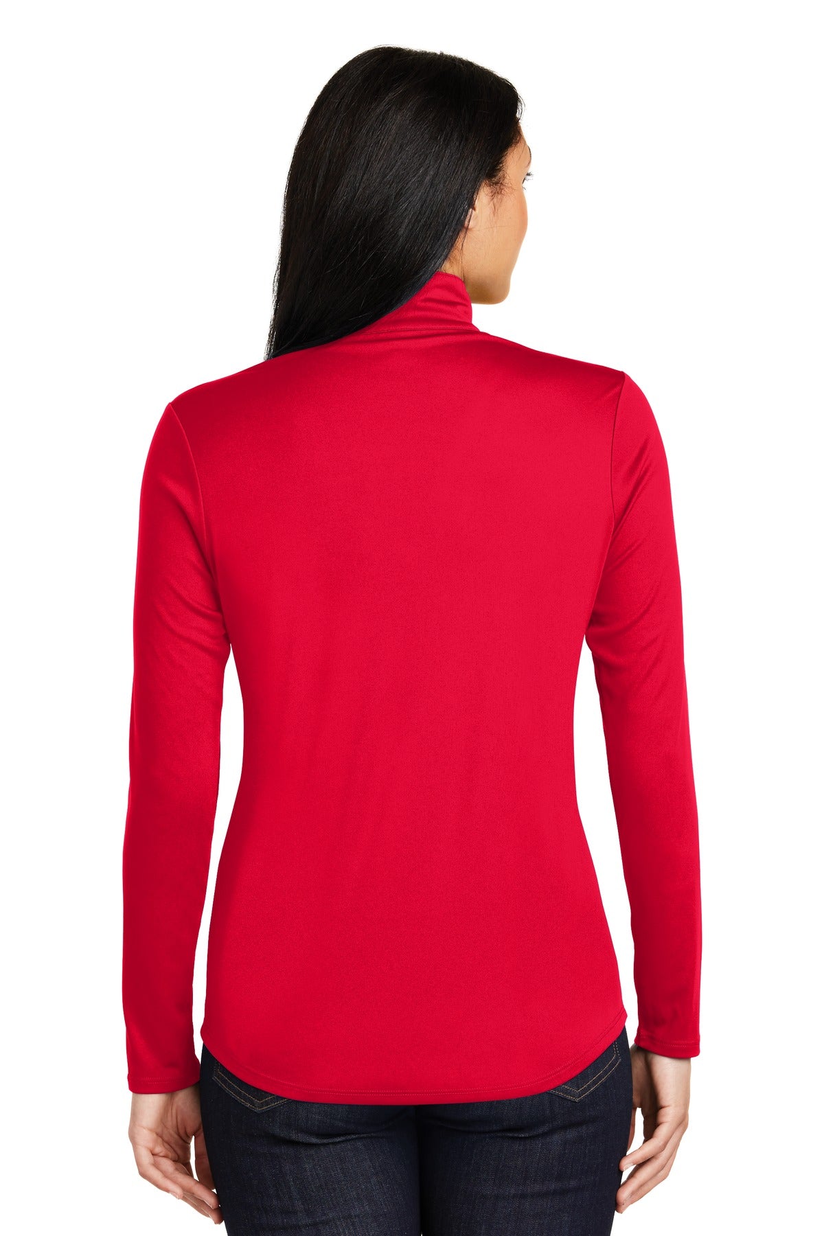 Custom Embroidered Sport-Tek Women's PosiCharge Competitor 1/4-Zip Pullover. LST357,True Red