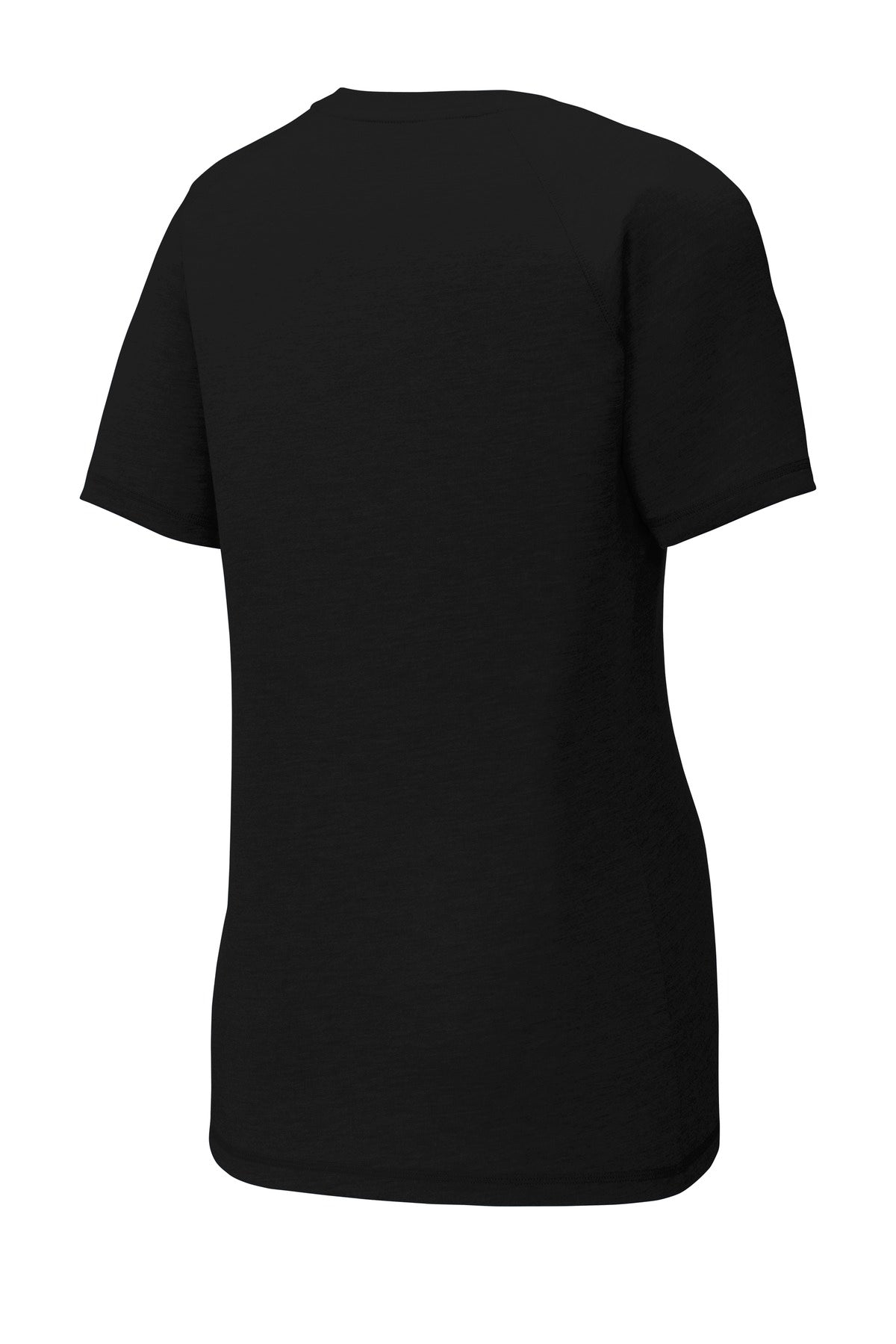Sport-Tek  Women's PosiCharge  Tri-Blend Wicking Scoop Neck Raglan Tee. LST400