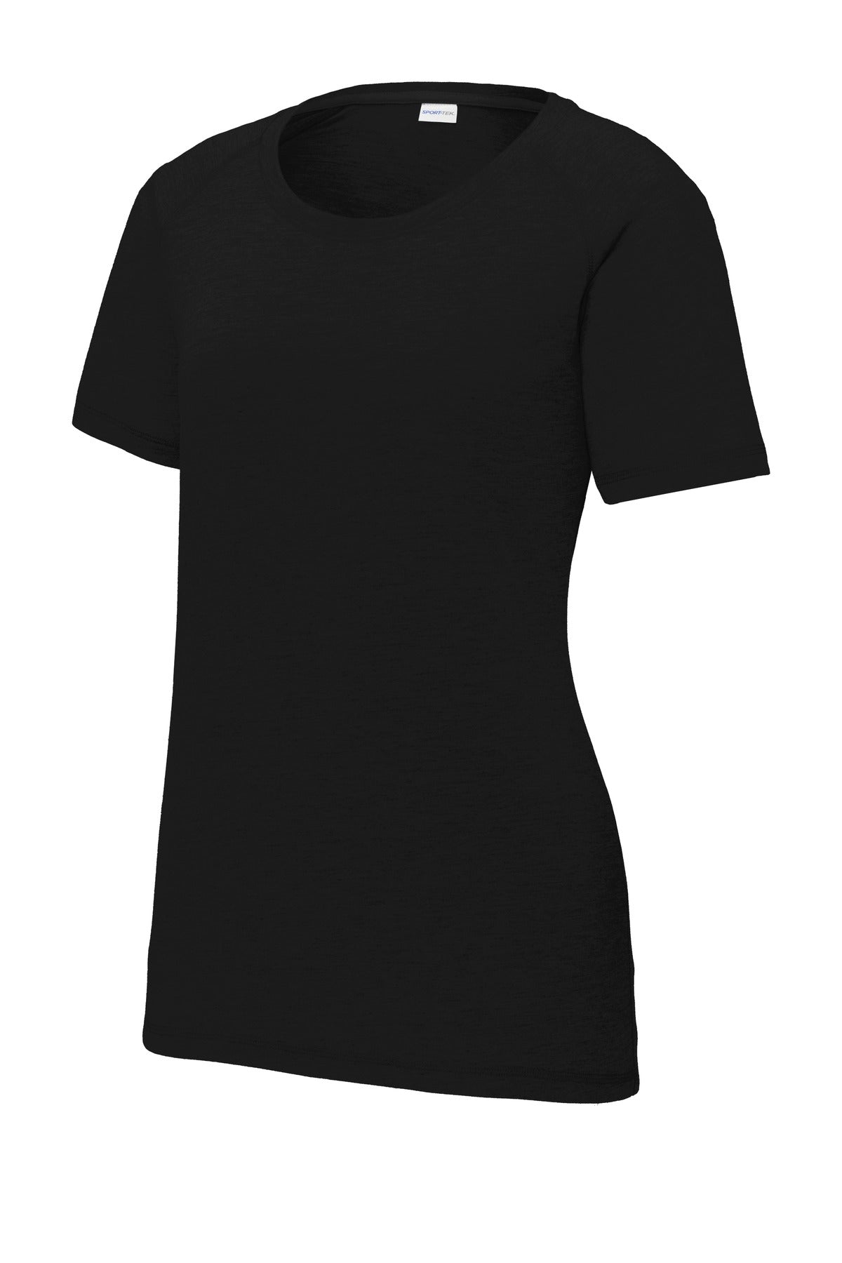 Sport-Tek  Women's PosiCharge  Tri-Blend Wicking Scoop Neck Raglan Tee. LST400