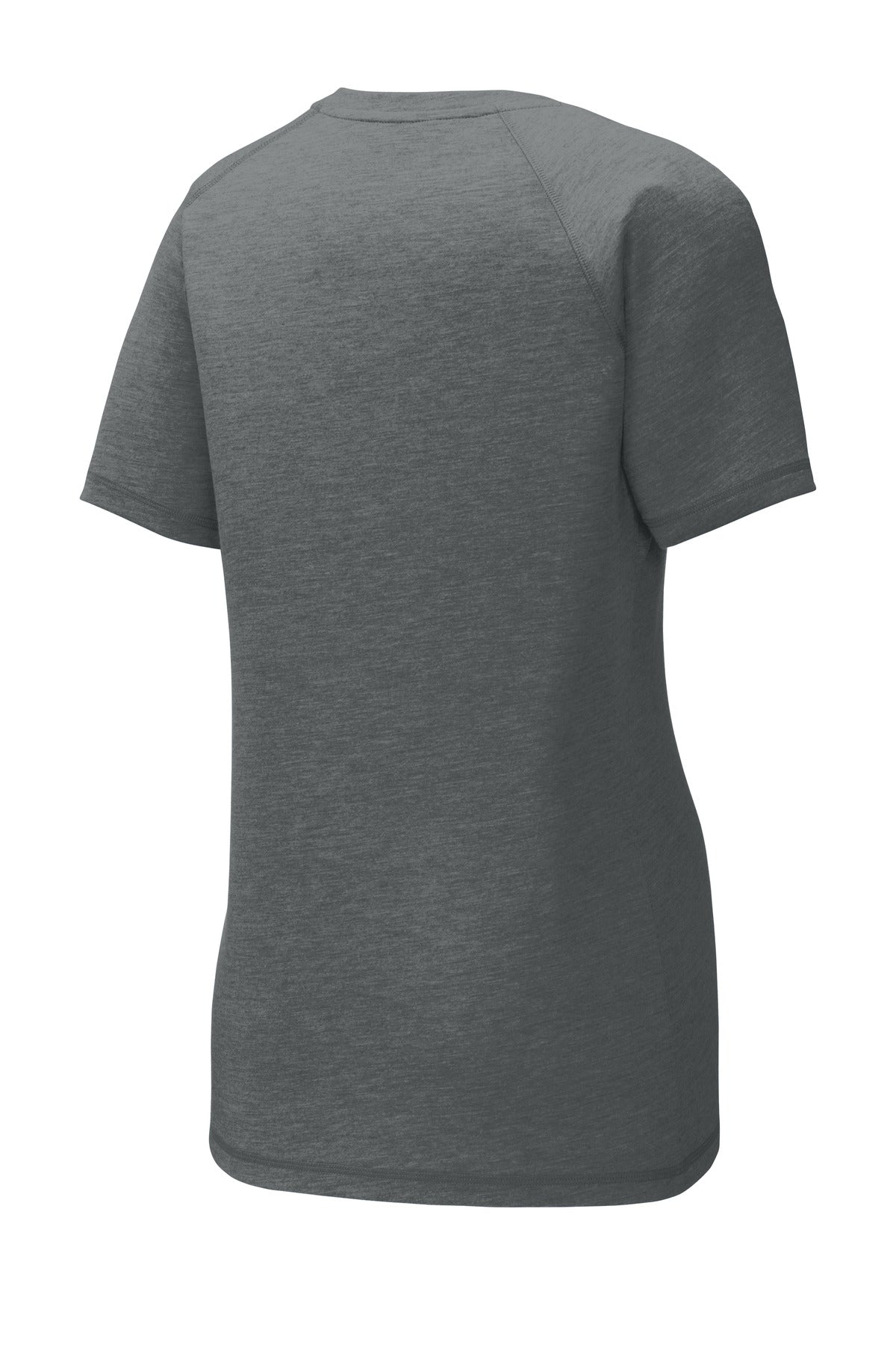 Sport-Tek  Women's PosiCharge  Tri-Blend Wicking Scoop Neck Raglan Tee. LST400