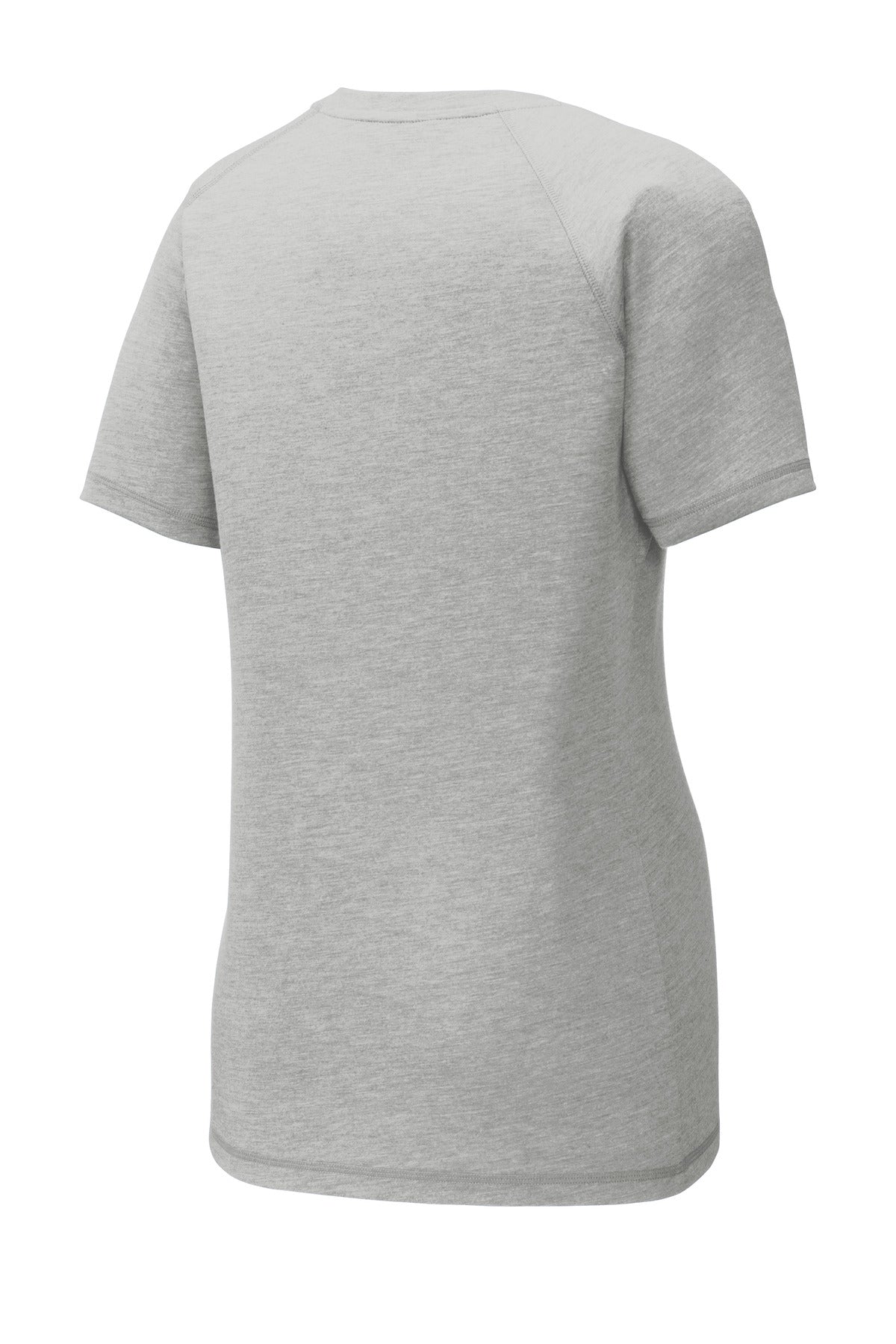 Sport-Tek  Women's PosiCharge  Tri-Blend Wicking Scoop Neck Raglan Tee. LST400
