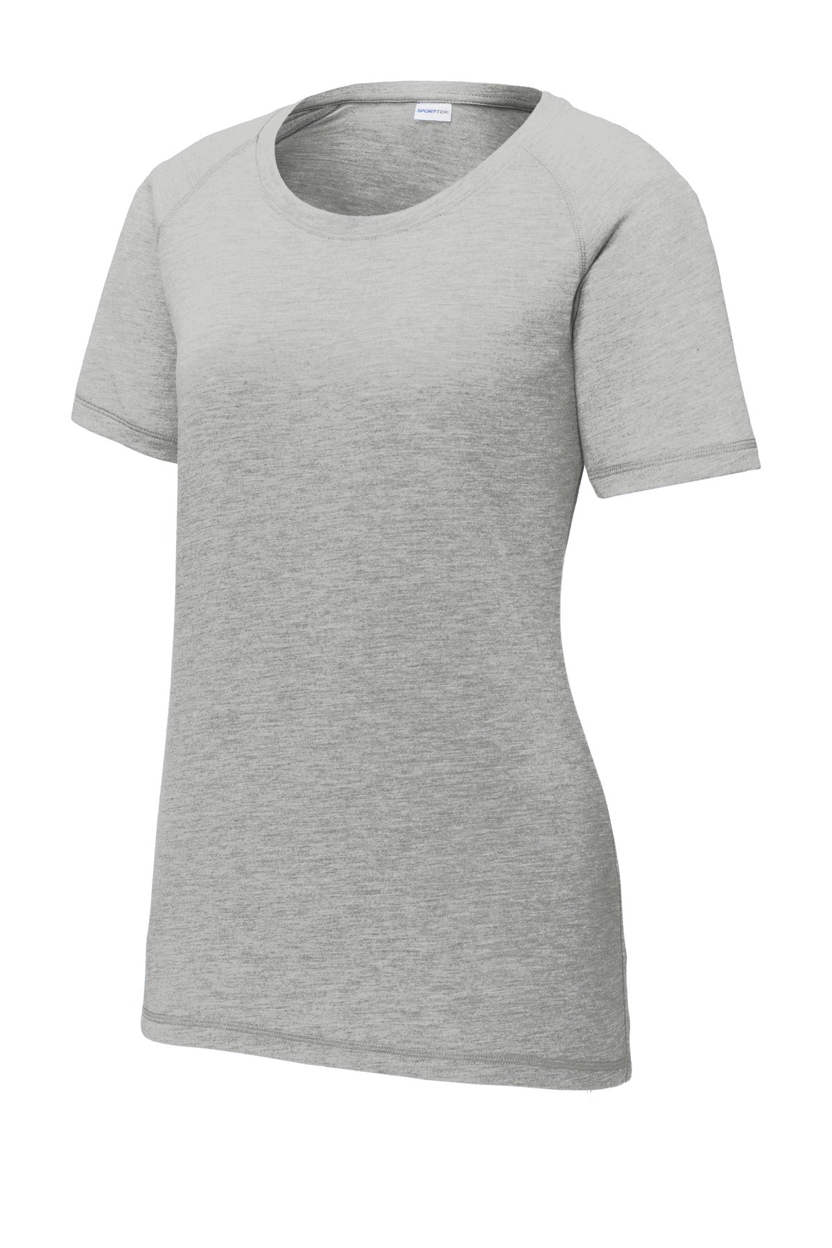 Sport-Tek  Women's PosiCharge  Tri-Blend Wicking Scoop Neck Raglan Tee. LST400