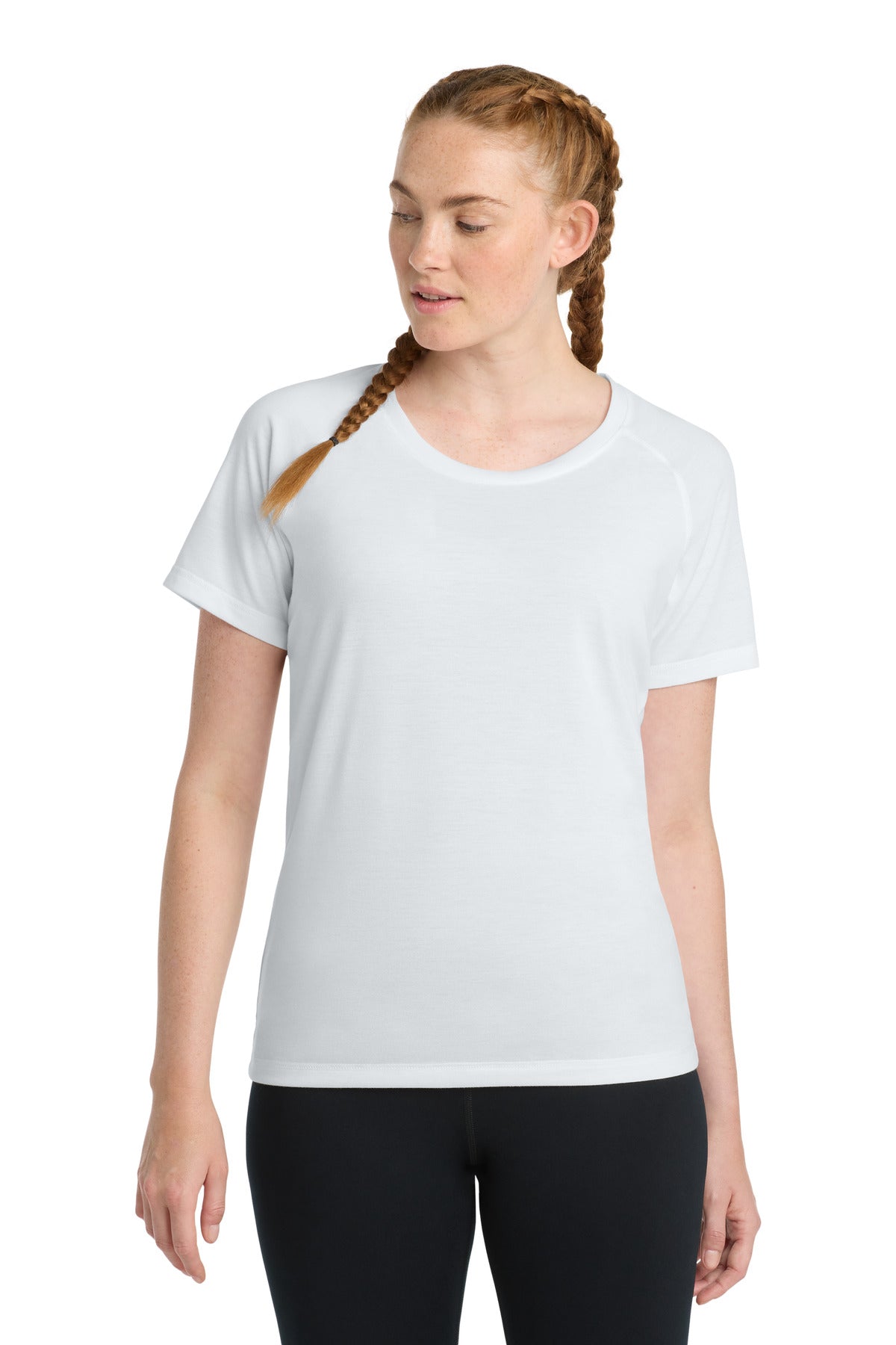 Custom Embroidered Sport-Tek T-Shirts  in White Triad Solid