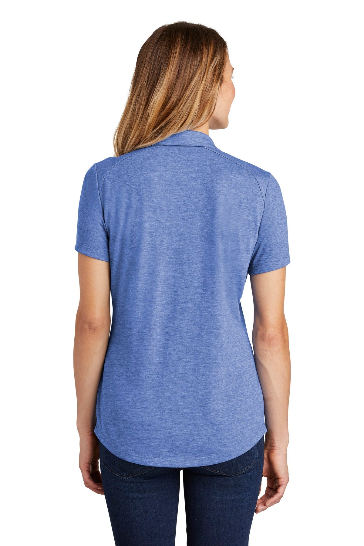 Custom Embroidered Sport-Tek  Women's PosiCharge  Tri-Blend Wicking Polo. LST405,True Royal Heather