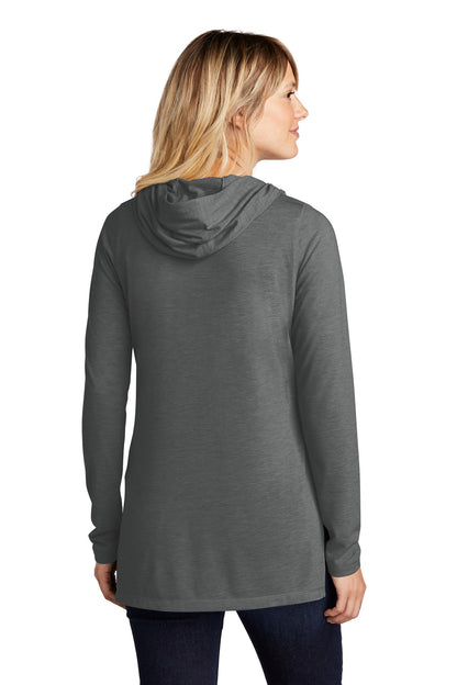 Custom Embroidered Sport-Tek Women's PosiCharge  Tri-Blend Wicking Long Sleeve Hoodie LST406,Dark Grey Heather