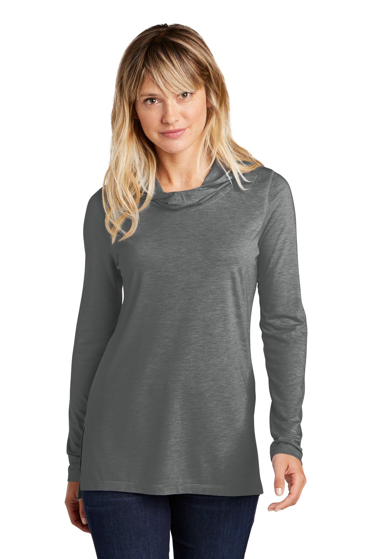 Sport-Tek Women's PosiCharge  Tri-Blend Wicking Long Sleeve Hoodie LST406