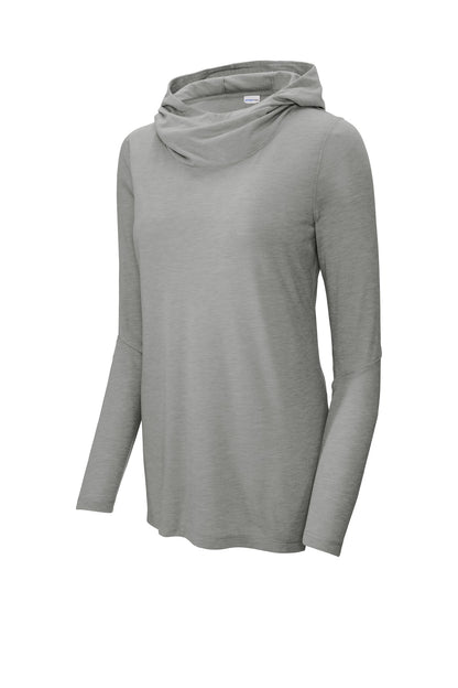 Sport-Tek Women's PosiCharge  Tri-Blend Wicking Long Sleeve Hoodie LST406