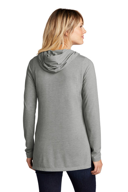 Custom Embroidered Sport-Tek Women's PosiCharge  Tri-Blend Wicking Long Sleeve Hoodie LST406,Light Grey Heather