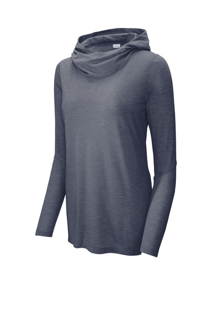 Sport-Tek Women's PosiCharge  Tri-Blend Wicking Long Sleeve Hoodie LST406