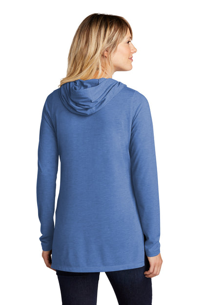 Custom Embroidered Sport-Tek Women's PosiCharge  Tri-Blend Wicking Long Sleeve Hoodie LST406,True Royal Heather