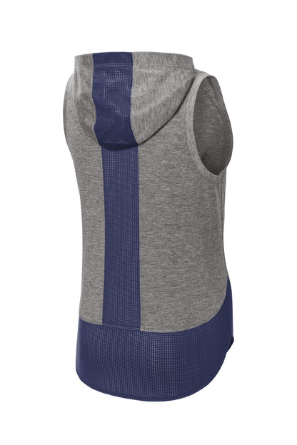 Sport-Tek  Women's PosiCharge  Tri-Blend Wicking Draft Hoodie Tank. LST410