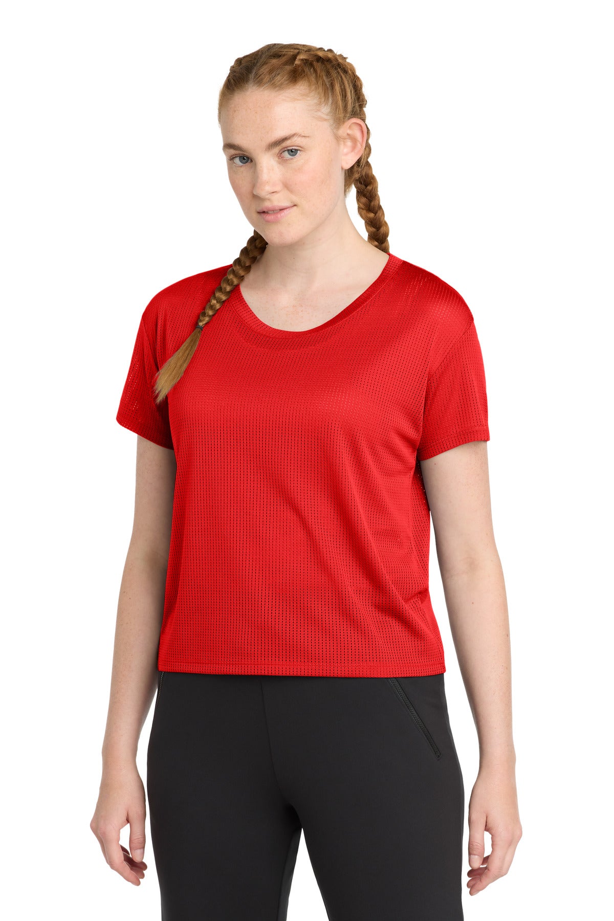 Custom Embroidered Sport-Tek T-Shirts  in True Red