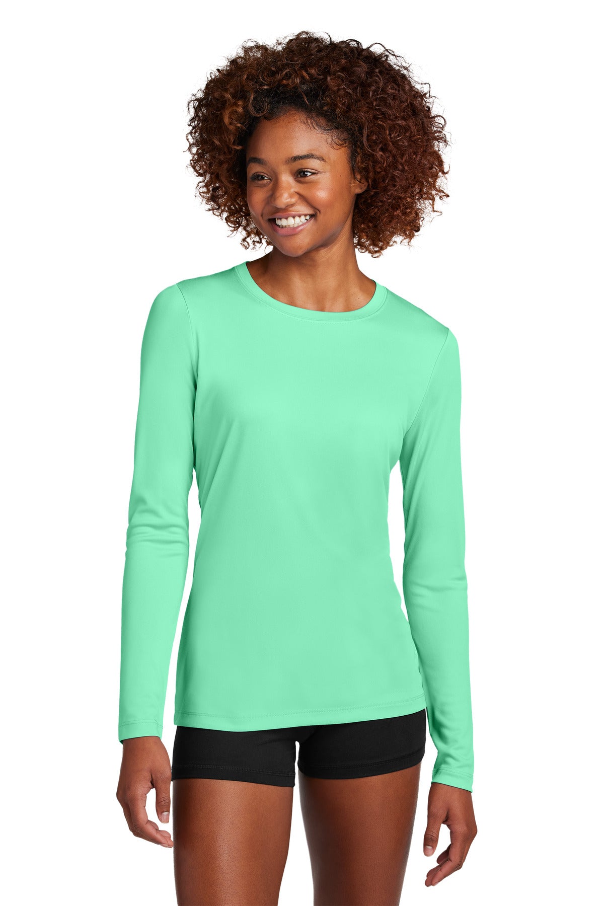 Custom Embroidered Sport-Tek T-Shirts  in Bright Seafoam
