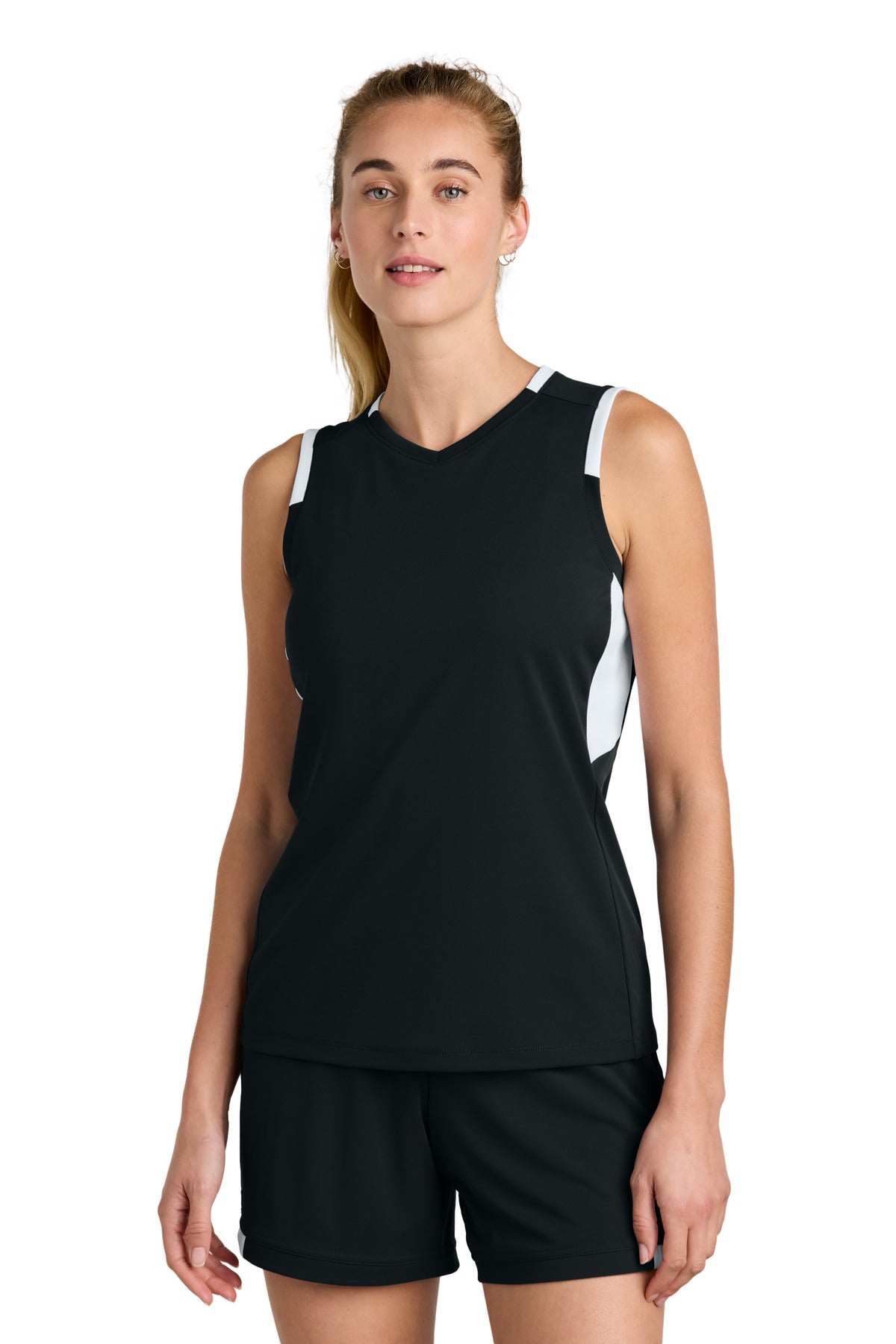Custom Embroidered Sport-Tek Activewear in Black/ White