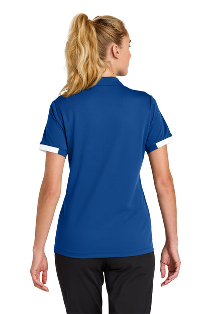 Custom Embroidered Sport-Tek Women's Club Colorblock Polo LST444,True Royal/ White