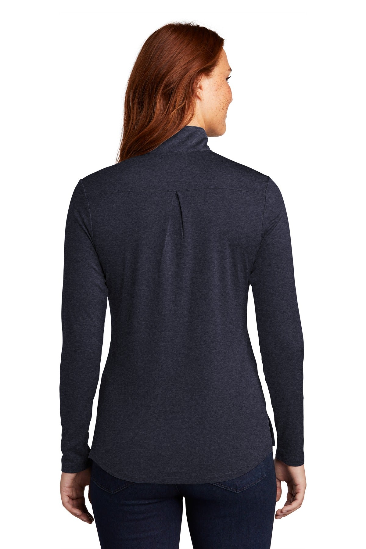 Custom Embroidered Sport-Tek  Women's Endeavor 1/2-Zip Pullover. LST469,Deep Navy Heather