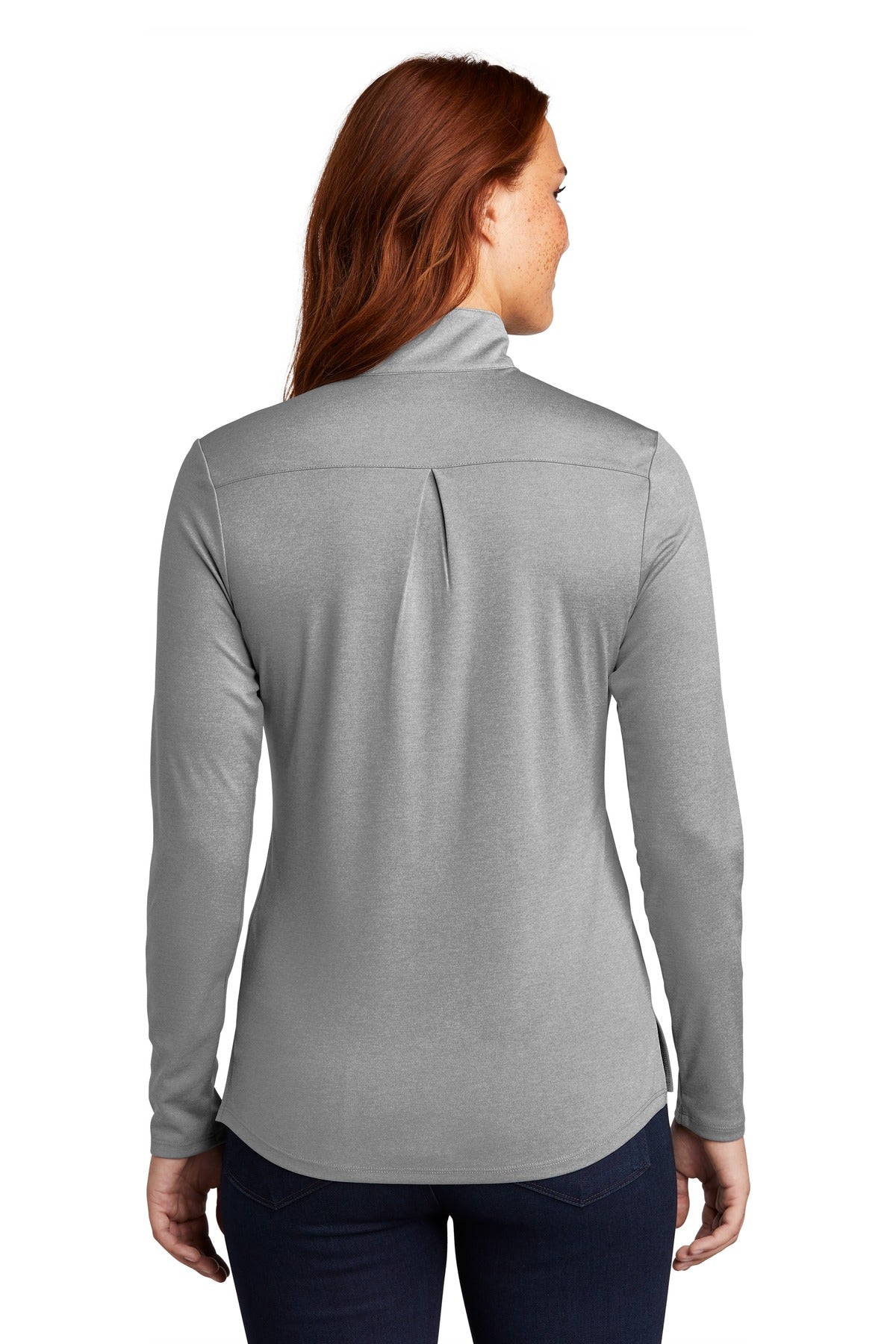 Custom Embroidered Sport-Tek  Women's Endeavor 1/2-Zip Pullover. LST469,Light Grey Heather