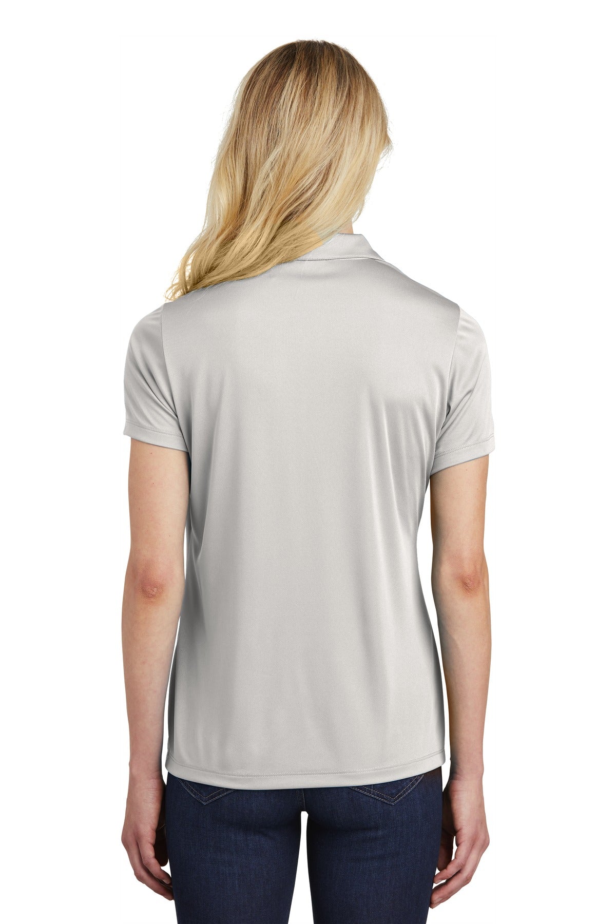 Custom Embroidered Sport-Tek  Women's PosiCharge  Competitor  Polo. LST550,Silver