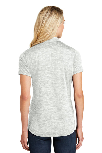 Custom Embroidered Sport-Tek  Women's PosiCharge  Electric Heather Polo. LST590,Silver Electric