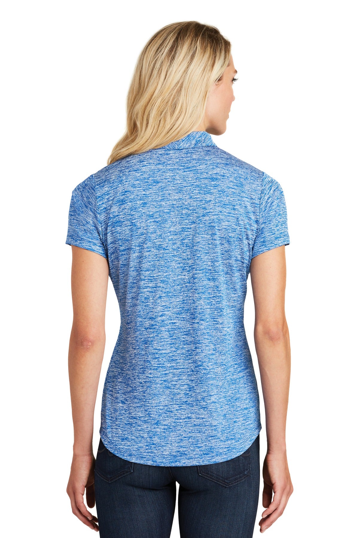 Custom Embroidered Sport-Tek  Women's PosiCharge  Electric Heather Polo. LST590,True Royal Electric