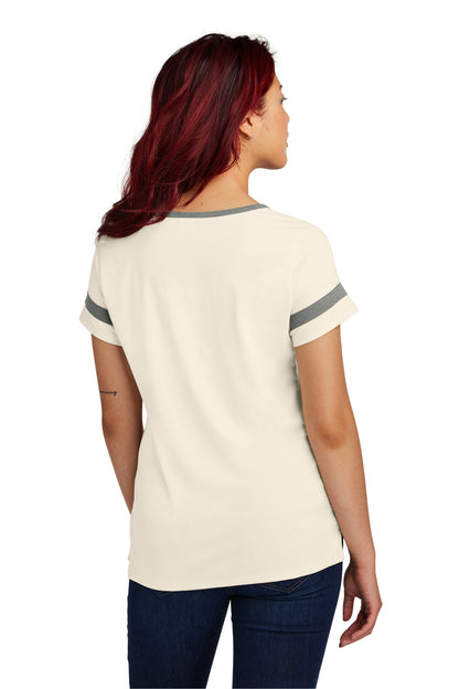 Custom Embroidered Sport-Tek Women's Halftime Notch Neck Tee LST6041,Ecru/ Vintage Heather