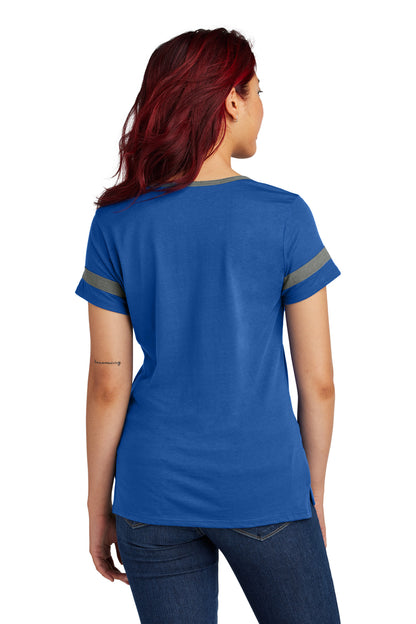 Custom Embroidered Sport-Tek Women's Halftime Notch Neck Tee LST6041,True Royal/ Vintage Heather