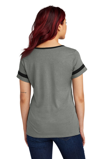 Custom Embroidered Sport-Tek Women's Halftime Notch Neck Tee LST6041,Vintage Heather/ Black