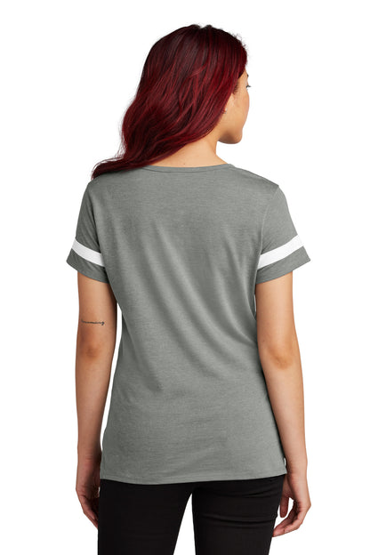Custom Embroidered Sport-Tek Women's Halftime Notch Neck Tee LST6041,Vintage Heather/ White