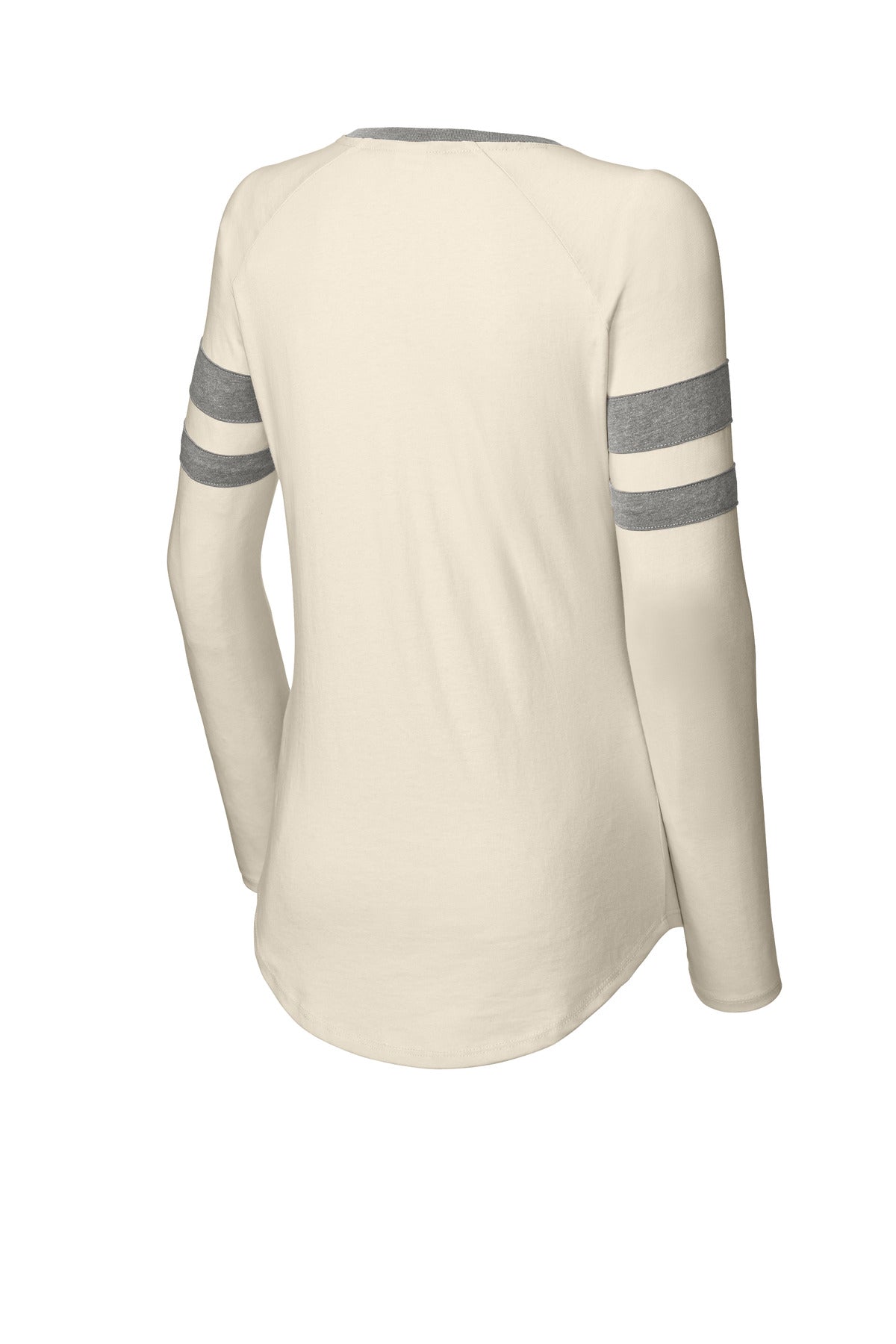 Sport-Tek Women's Halftime Stripe Long Sleeve V-Neck Tee LST6043
