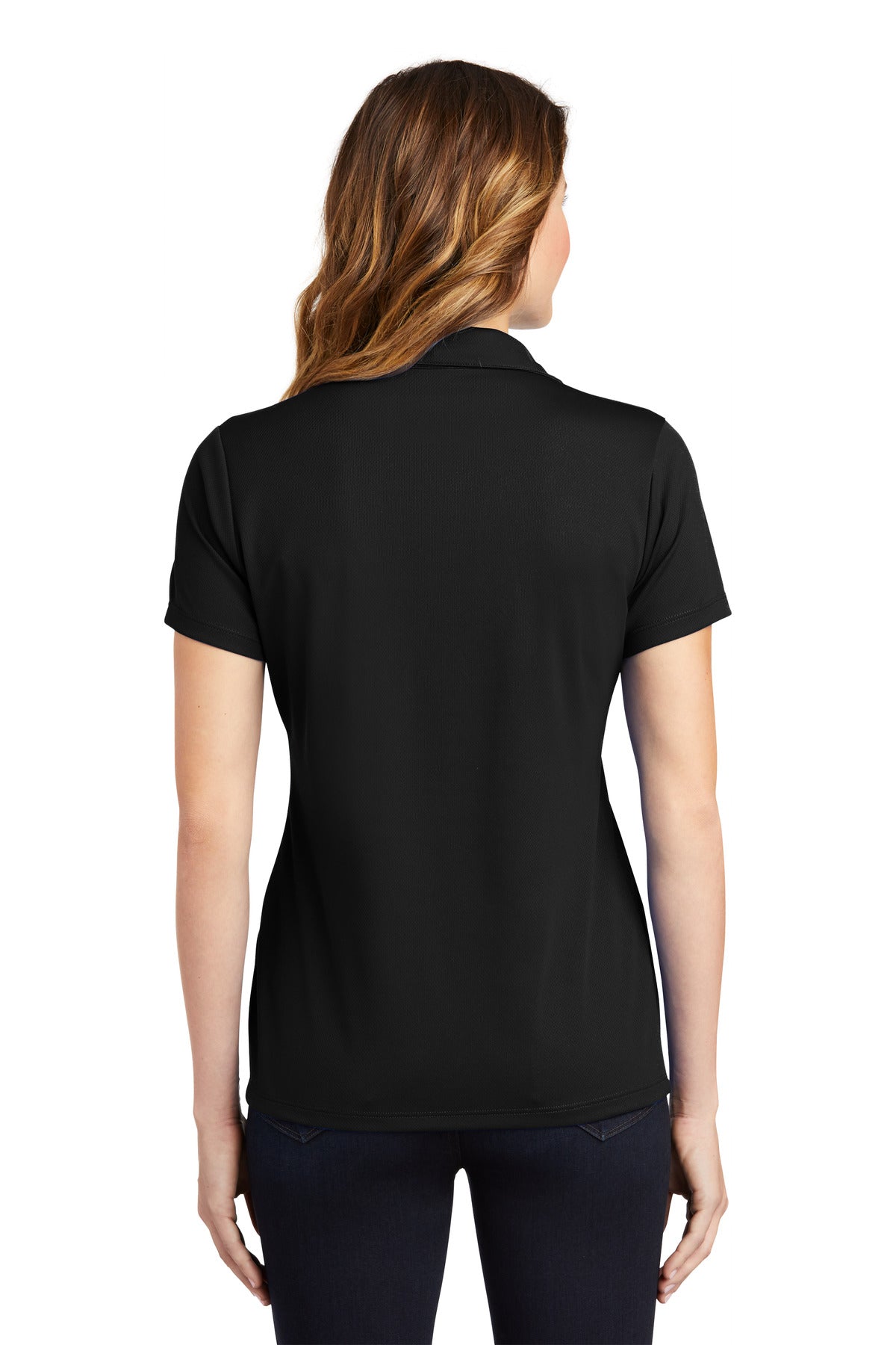 Custom Embroidered Sport-Tek Women's PosiCharge RacerMesh Polo. LST640,Black