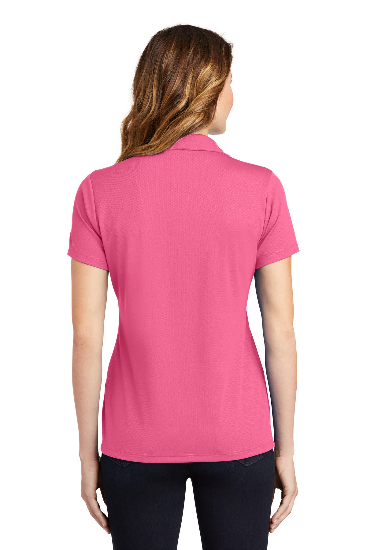 Custom Embroidered Sport-Tek Women's PosiCharge RacerMesh Polo. LST640,Bright Pink
