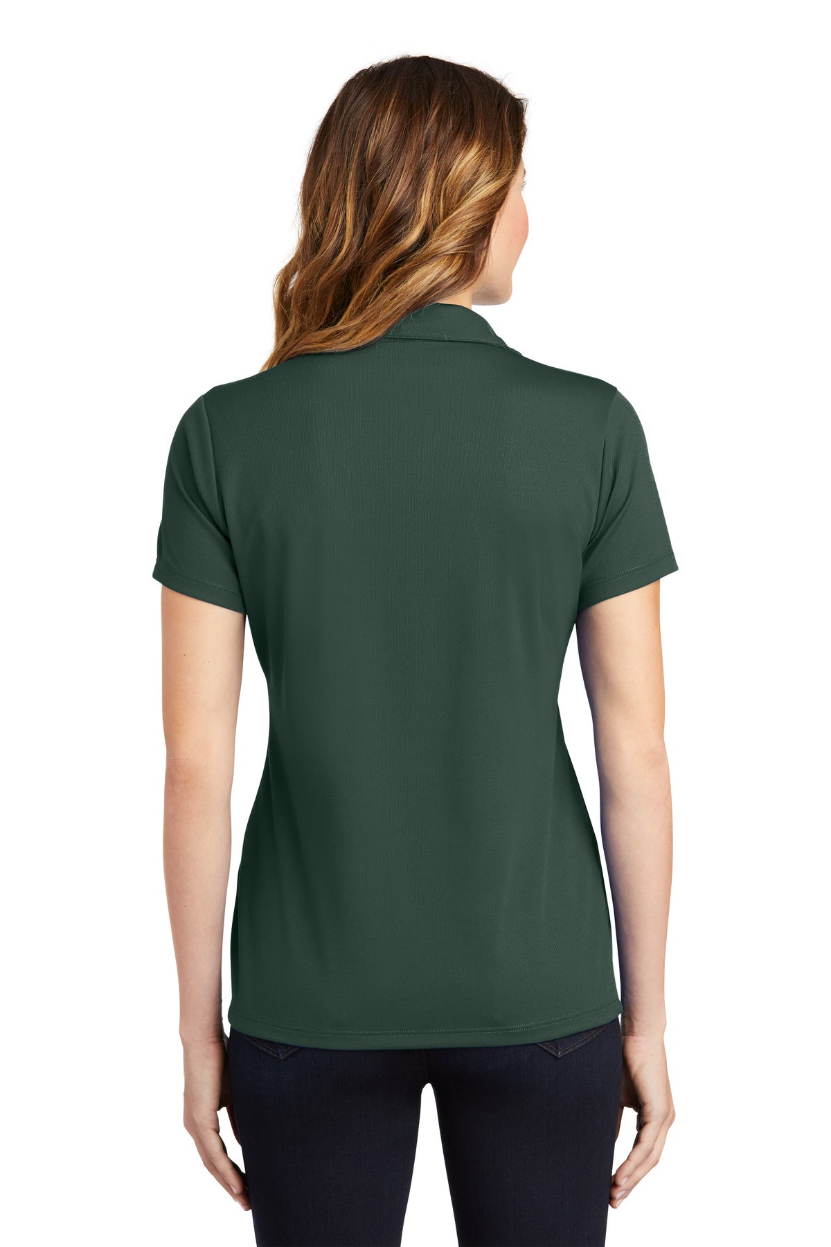 Custom Embroidered Sport-Tek Women's PosiCharge RacerMesh Polo. LST640,Dark Forest Green